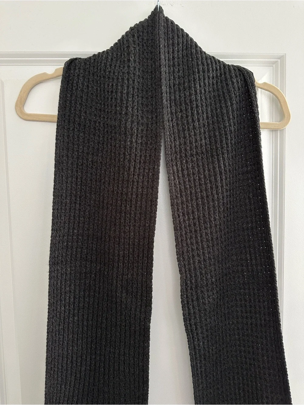 Men's Charcoal Grey Classic Fall Knit Scarf